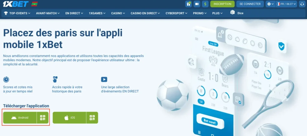 1xbet t&eacute;l&eacute;charger 1xBet
